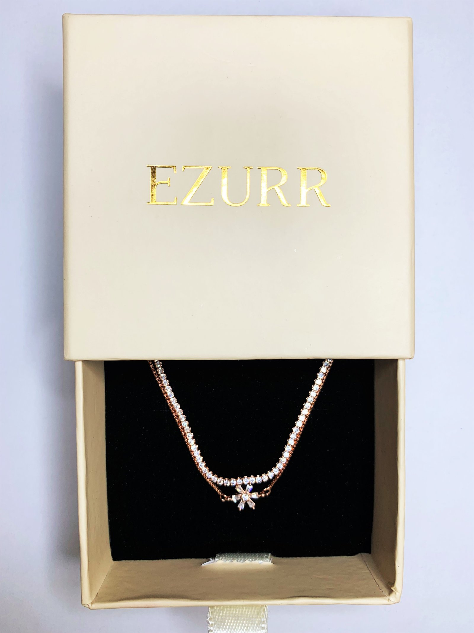 Zircon Bloom Bracelet (Pure Silver) - Rose Gold